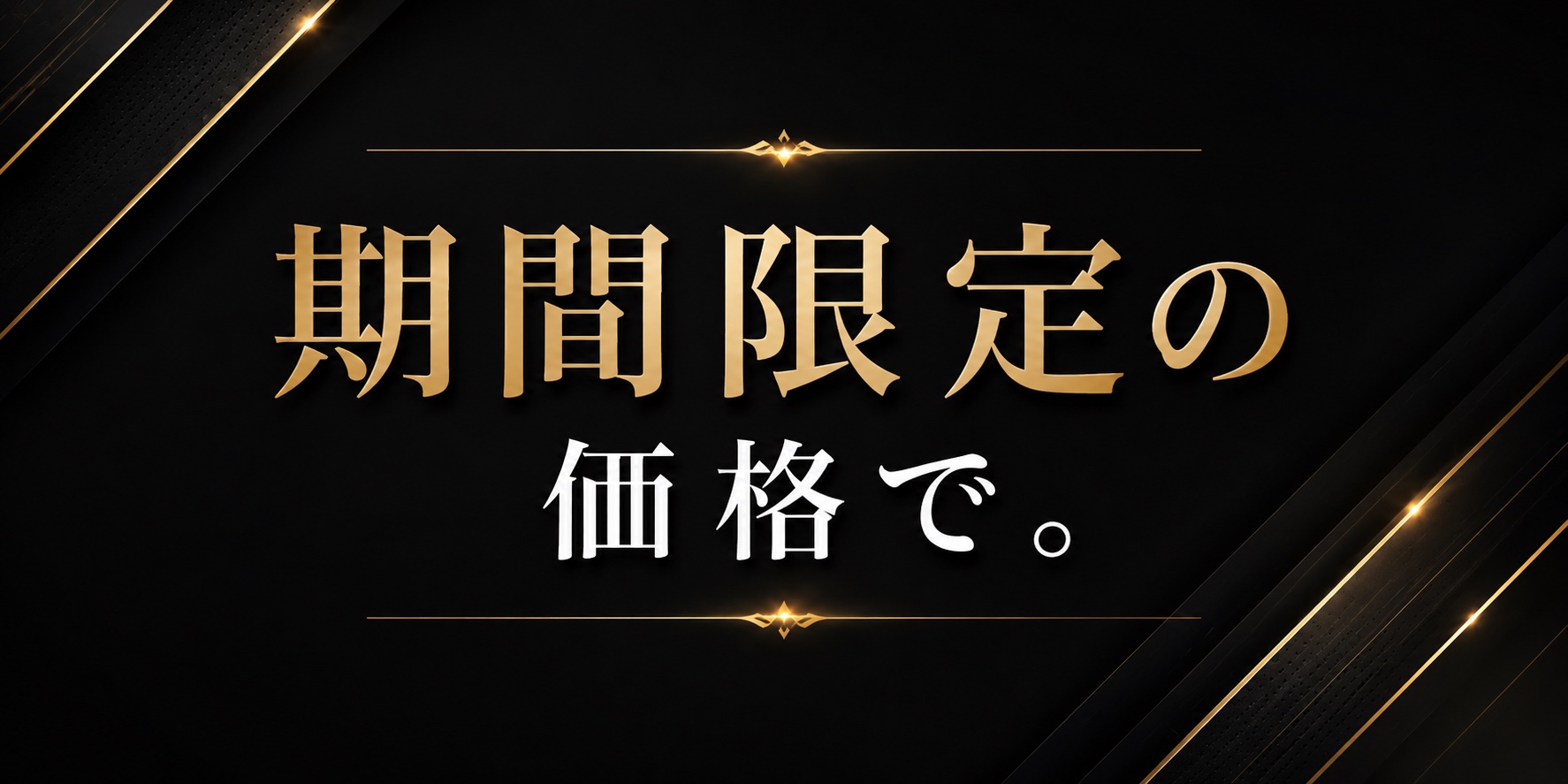 期間限定の価格で。